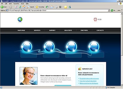 HTML HOMEPAGE SCREENSHOT