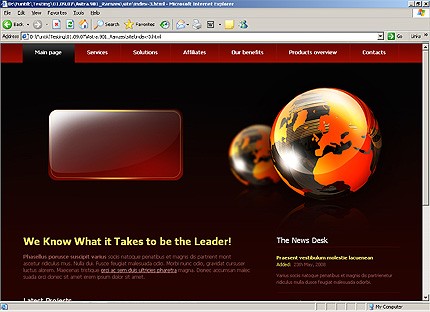 HTML HOMEPAGE SCREENSHOT