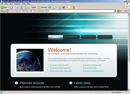 HTML HOMEPAGE SCREENSHOT