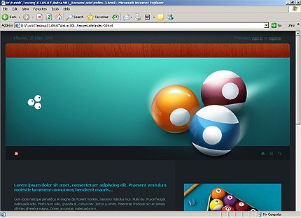 HTML HOMEPAGE SCREENSHOT