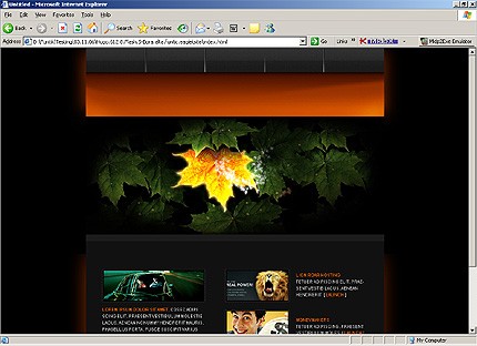 HTML HOMEPAGE SCREENSHOT