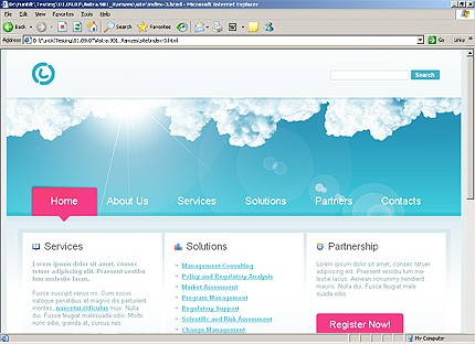 HTML HOMEPAGE SCREENSHOT