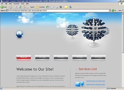 HTML HOMEPAGE SCREENSHOT