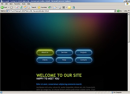 HTML HOMEPAGE SCREENSHOT