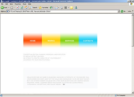 HTML HOMEPAGE SCREENSHOT