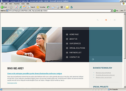 HTML HOMEPAGE SCREENSHOT