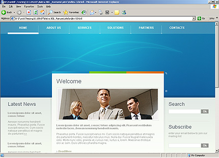 HTML HOMEPAGE SCREENSHOT