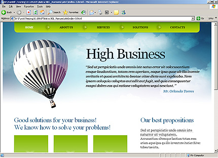 HTML HOMEPAGE SCREENSHOT