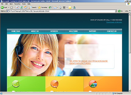 HTML HOMEPAGE SCREENSHOT