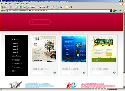 HTML HOMEPAGE SCREENSHOT