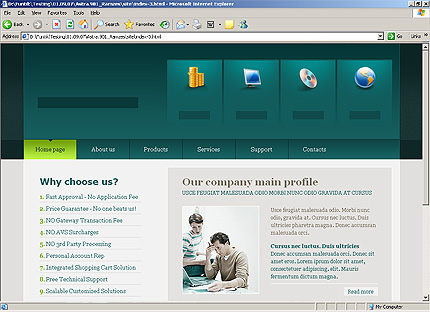 HTML HOMEPAGE SCREENSHOT