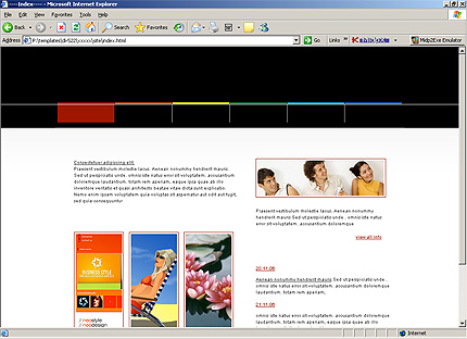 HTML HOMEPAGE SCREENSHOT