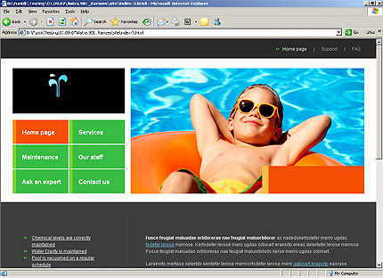 HTML HOMEPAGE SCREENSHOT