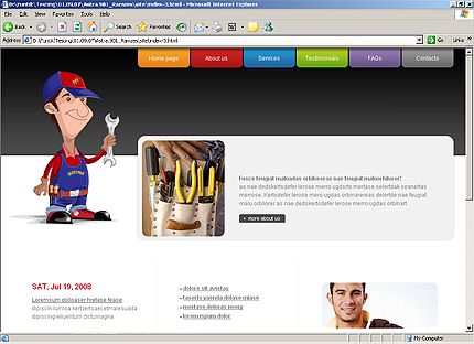 HTML HOMEPAGE SCREENSHOT