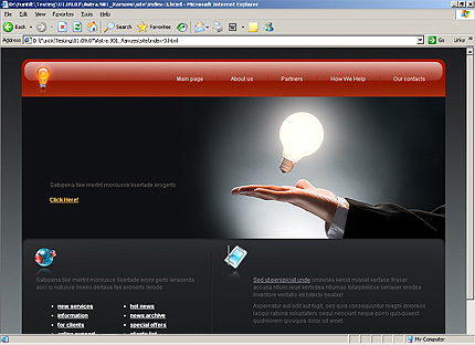 HTML HOMEPAGE SCREENSHOT