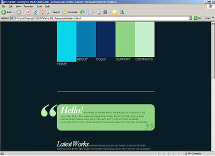 HTML HOMEPAGE SCREENSHOT