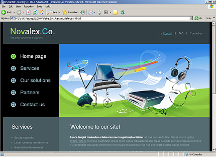 HTML HOMEPAGE SCREENSHOT