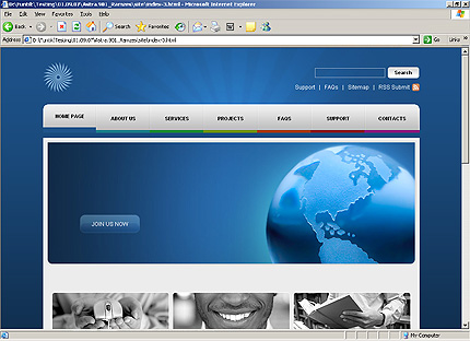 HTML HOMEPAGE SCREENSHOT