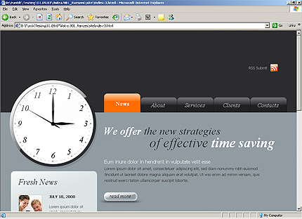 HTML HOMEPAGE SCREENSHOT