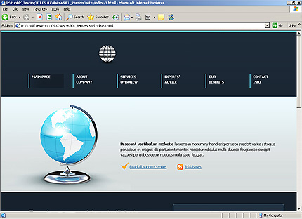 HTML HOMEPAGE SCREENSHOT