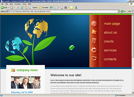 HTML HOMEPAGE SCREENSHOT