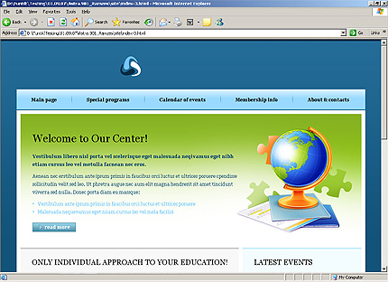 HTML HOMEPAGE SCREENSHOT