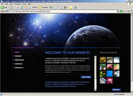 HTML HOMEPAGE SCREENSHOT