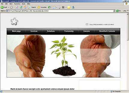 HTML HOMEPAGE SCREENSHOT