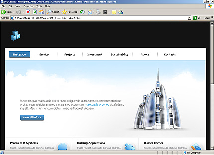 HTML HOMEPAGE SCREENSHOT