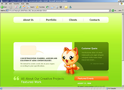 HTML HOMEPAGE SCREENSHOT