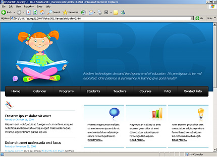 HTML HOMEPAGE SCREENSHOT