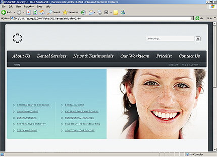 HTML HOMEPAGE SCREENSHOT