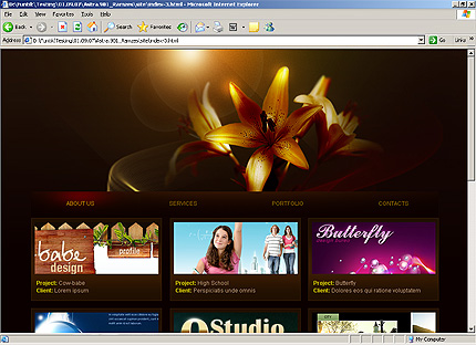 HTML HOMEPAGE SCREENSHOT