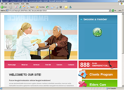 HTML HOMEPAGE SCREENSHOT