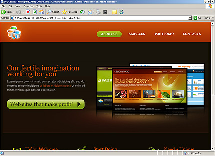 HTML HOMEPAGE SCREENSHOT