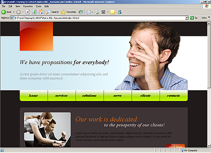 HTML HOMEPAGE SCREENSHOT