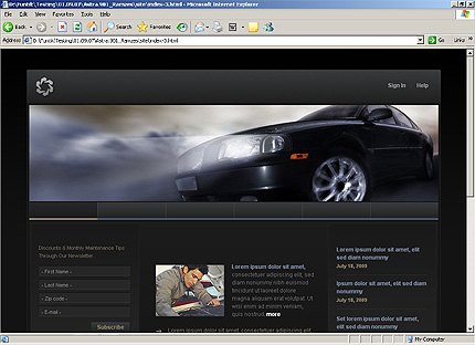 HTML HOMEPAGE SCREENSHOT