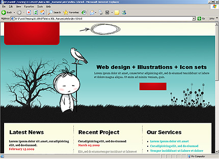 HTML HOMEPAGE SCREENSHOT