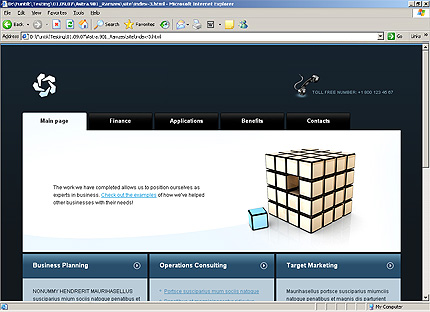 HTML HOMEPAGE SCREENSHOT