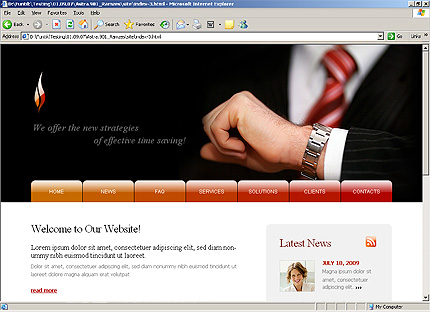 HTML HOMEPAGE SCREENSHOT