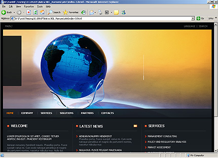 HTML HOMEPAGE SCREENSHOT