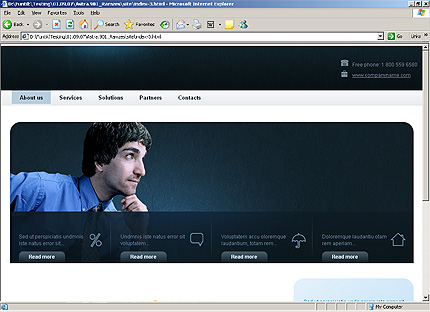 HTML HOMEPAGE SCREENSHOT