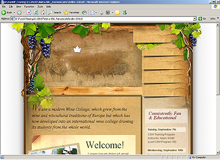 HTML HOMEPAGE SCREENSHOT