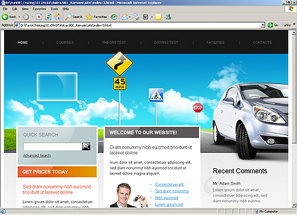 HTML HOMEPAGE SCREENSHOT