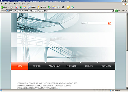 HTML HOMEPAGE SCREENSHOT