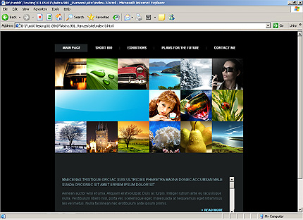 HTML HOMEPAGE SCREENSHOT