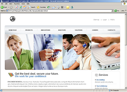 HTML HOMEPAGE SCREENSHOT