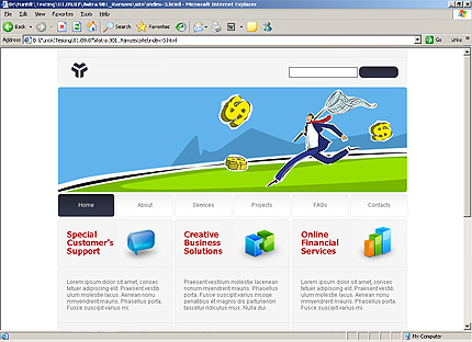 HTML HOMEPAGE SCREENSHOT