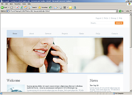 HTML HOMEPAGE SCREENSHOT