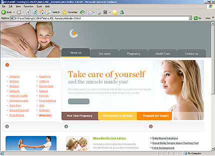 HTML HOMEPAGE SCREENSHOT